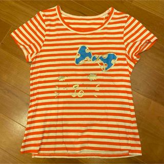 franche lippee ねこフェイス ボーダー半袖Tシャツ 