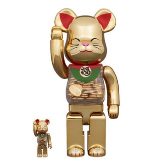 ベアブリック(BE@RBRICK)のBE@RBRICK 招き猫 小判 開運 金メッキ 100％ & 400％(その他)