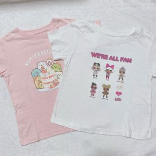 ユニクロ(UNIQLO)のユニクロTシャツ　UNIQLO子供服　女の子Tシャツセット(Tシャツ/カットソー)