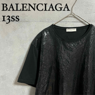 バレンシアガ(Balenciaga)の【極希少】BALENCIAGA バレンシアガ 13ss ノイズ柄 Tシャツ 黒(Tシャツ/カットソー(半袖/袖なし))