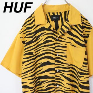 ハフ(HUF)の【希少デザイン】ハフ／開襟シャツ　虎柄　総柄シャツ　和柄　Mサイズ　アロハシャツ(シャツ)