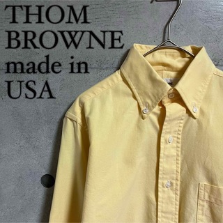 トムブラウン(THOM BROWNE)の【美品】Thom Browne button-down shirt イエロー(シャツ)