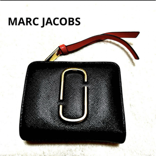 マークジェイコブス(MARC JACOBS)のMARC JACOBS 二つ折り財布　黒×ピンク(財布)