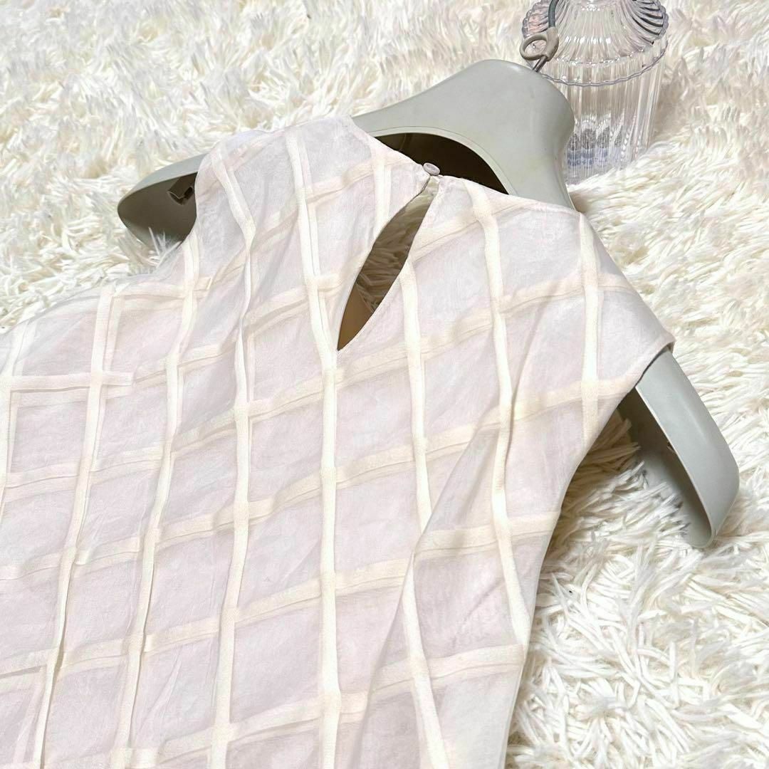 美品✨ブルネロクチネリ シルク混 ティアード トップス ノースリーブ シフォン 美品✨ブルネロクチネリ シルク混 ティアード トップス ノースリーブ シフォン