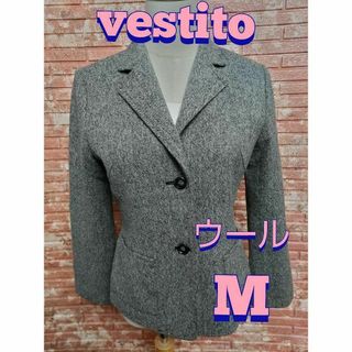 vestito ヴェスティート ウール テーラードジャケット グレー M(テーラードジャケット)