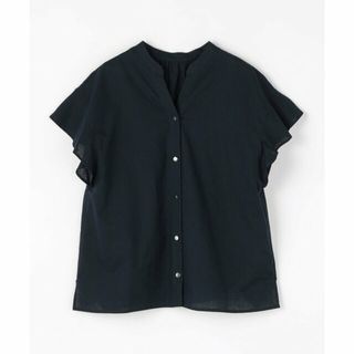 アデイインザライフ(a day in the life)の【NAVY】コットンリネン スキッパー フレアスリーブブラウス<A DAY IN THE LIFE>(シャツ/ブラウス(長袖/七分))