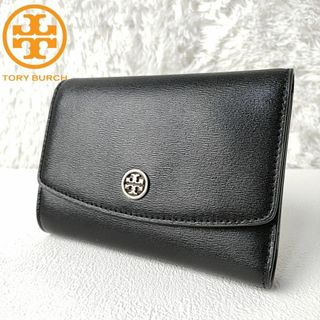 トリーバーチ(Tory Burch)の美品✨トリーバーチ 折り財布 三つ折り 小銭入れ レザー ゴールド 金ロゴ(財布)