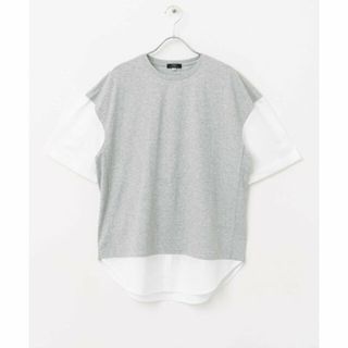 アーバンリサーチアイテムズ(URBAN RESEARCH ITEMS)の【杢GRAY】接触冷感TC天竺 布帛キリカエTシャツ(Tシャツ/カットソー(半袖/袖なし))