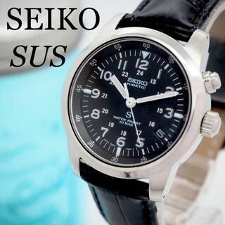 セイコー(SEIKO)の468【美品】SEIKO セイコー メンズ腕時計 AGS サス ミリタリー(腕時計(アナログ))