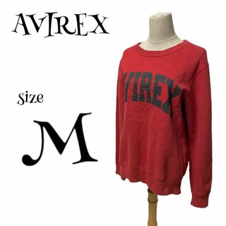 AVIREX - AVIREX USA アヴィレックス ☆ トレーナー スウェット レッド 赤 M