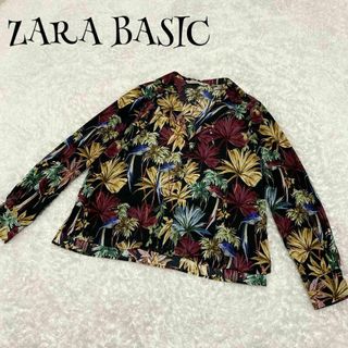 ザラ(ZARA)のZARA BASICザラベーシック ☆ 柄シャツ 花柄シャツ 長袖シャツ 総柄(シャツ/ブラウス(長袖/七分))