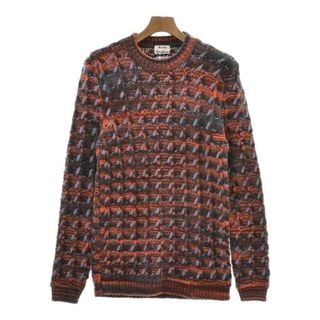 アクネストゥディオズ(Acne Studios)のAcne Studios ニット・セーター S オレンジxグレー(ミックス) 【古着】【中古】(ニット/セーター)