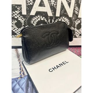 CHANEL - ◆◇ 極上美品 CHANEL ★ シャネル キャビアスキン ポーチ バニティ