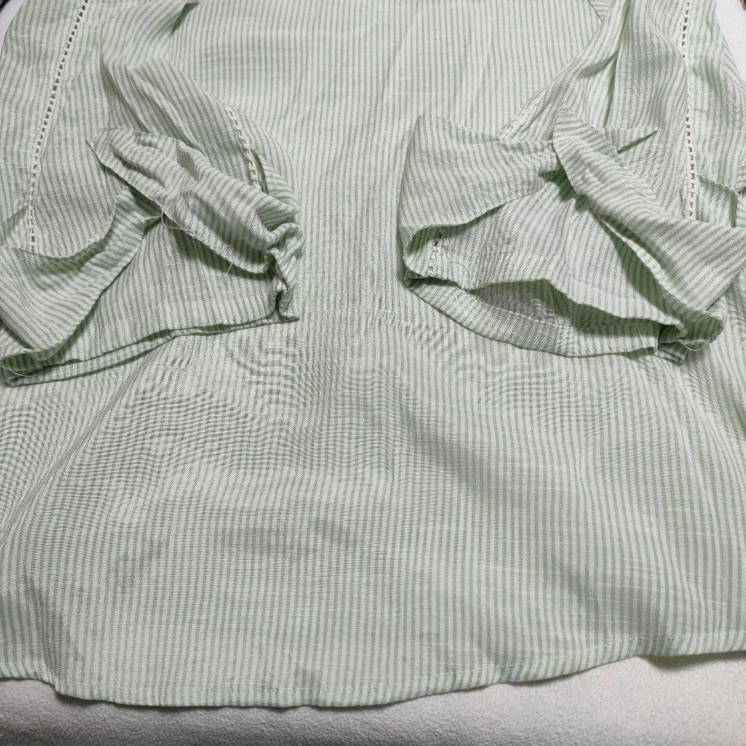 grove(グローブ)のgrove グローブ (L)　レーヨン混 ブラウス ストライプ レディースのトップス(シャツ/ブラウス(長袖/七分))の商品写真