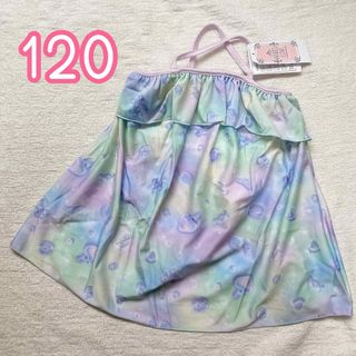 新品未使用　女の子　120  水着 ワンピース ユニコーン柄 ピンク パステル(水着)