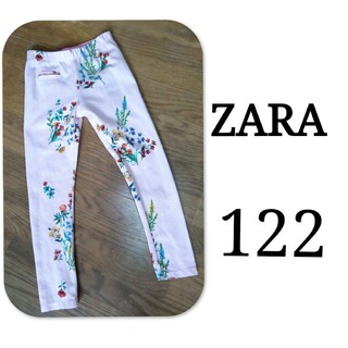 ザラ(ZARA)のZARA　レギンス　フラワープリント　花柄　122　120(パンツ/スパッツ)