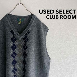 古着 “CLUBROOM” Pure Wool Argyle Knit Vest(ベスト)