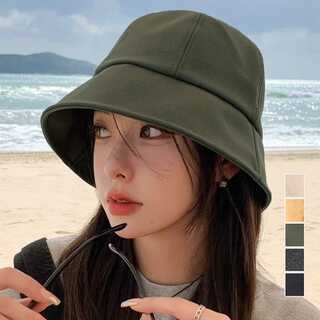 バケットハット ハット レディース帽子 韓国 シンプル UV対策 無地 軽い帽子(ハット)