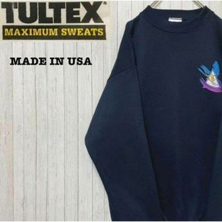 TULTEX タルテックス　USA製　トレーナー　スウェット　ネイビー　M(スウェット)