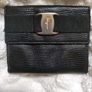 Salvatore Ferragamo - フェラガモ　ブラックミニ財布　コンパクトウォレット　折り財布