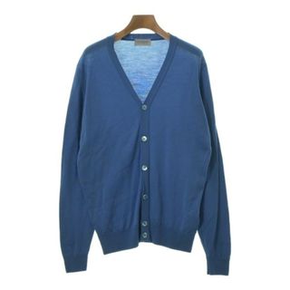 ジョンスメドレー(JOHN SMEDLEY)のJOHN SMEDLEY ジョンスメドレー カーディガン L 青 【古着】【中古】(カーディガン)