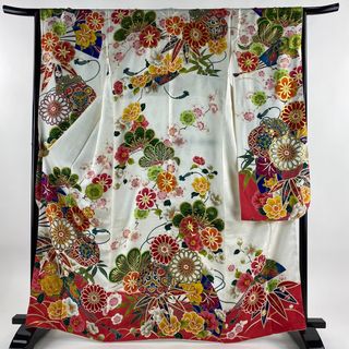 振袖 身丈165.5cm 裄丈66cm 正絹 美品 逸品 【中古】(着物)