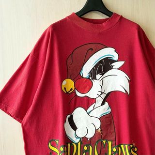 ヴィンテージ(VINTAGE)の90s古着　ヴィンテージ　キャラTシャツ　ルーニーテューンズ　シルベスター(Tシャツ/カットソー(半袖/袖なし))