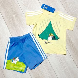 アディダス(adidas)のアディダスオリジナルス★新品 ムーミン 半袖 コラボ 上下 セットアップ 70(Ｔシャツ)