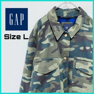 GAP - GAP ミリタリージャケット 古着 L winter utility 迷彩a26