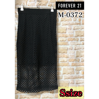 FOREVER 21 - FOREVER21 透かし編みタイトスカート Sサイズ ブラック 黒 海外系 