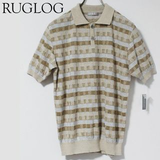 新品 RUGLOG ラグログ 洗えるリネン混 半袖ニットポロシャツ Lサイズ