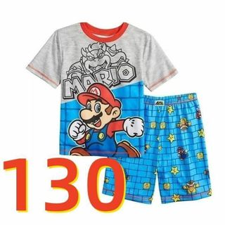 ★新品★マリオパジャマ パジャマ 子供服 セットキッズ 男の子 半袖 春夏130(パジャマ)