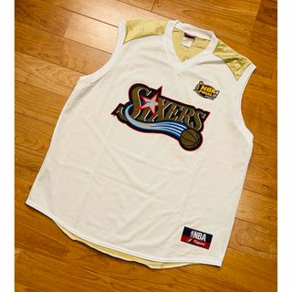 マジェスティック(Majestic)の希少　76ers sixers アイバーソン　ゲームシャツ ユニフォーム　XL(Tシャツ/カットソー(半袖/袖なし))