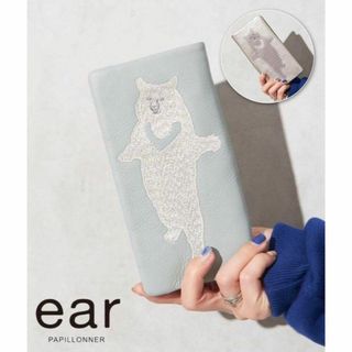 イアパピヨネ(ear PAPILLONNER)の【送料無料】ear PAPILLONNER アニマル刺繍ツキノワグマ 長財布(財布)