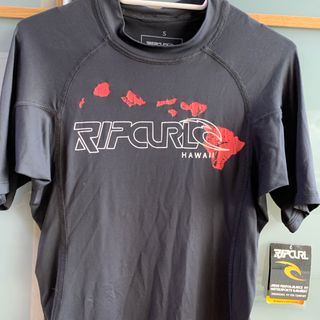 リップカール(Rip Curl)のリップカール　ラッシュガード　黒(Tシャツ/カットソー(半袖/袖なし))