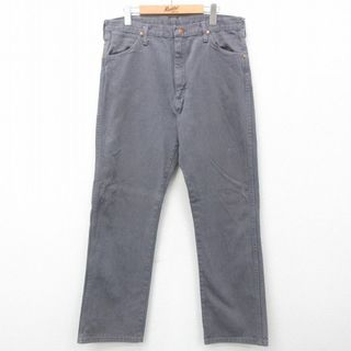 ラングラー(Wrangler)のW36★古着 ラングラー Wrangler ジーンズ メンズ 80年代 80s コットン USA製 グレー系 24may23 中古 ボトムス ジーパン Gパン ロング パンツ(ワークパンツ/カーゴパンツ)