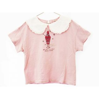 メゾピアノ(mezzo piano)の【夏物 新入荷!】[メゾピアノ/mezzo piano]160cm 襟つき半袖Tシャツ/半袖カットソー ピンク【中古】子供服 キッズ kids ジュニア 女の子 夏 tops 715042(Tシャツ/カットソー)