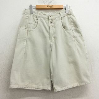 W29★古着 ゲス GUESS ブランド ショート パンツ ショーツ メンズ 薄ベージュ カーキ 24may23 中古 ボトムス 短パン ショーパン ハーフ