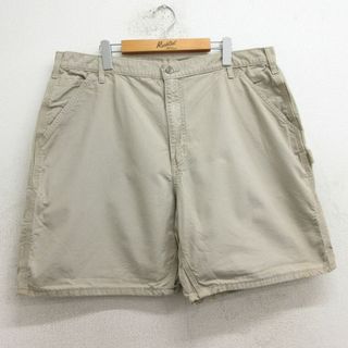 W39★古着 カーハート Carhartt ショート ペインター パンツ ショーツ メンズ コットン ベージュ カーキ 24may23 中古 ボトムス 短パン ショーパン