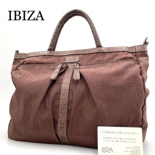 IBIZA - 極美品✨IBIZA イビザ　トートバッグ　クロコ型押し　ナイロン　A4