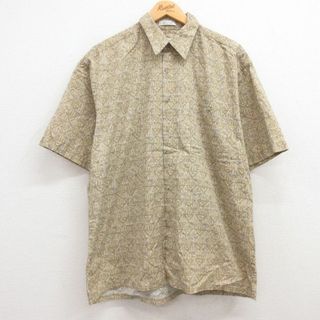 ピエールカルダン(pierre cardin)のXL★古着 ピエールカルダン pierre cardin 半袖 ブランド シャツ メンズ 90年代 90s コットン ベージュ系他 カーキ 24may23 中古 トップス(シャツ)