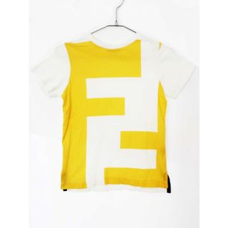 【夏物 新入荷!】[フェンディ/FENDI]120cm 半袖カットソー/半袖Tシャツ 白×黄色【中古】子供服 キッズ kids 男の子 女の子 夏 tops 125042