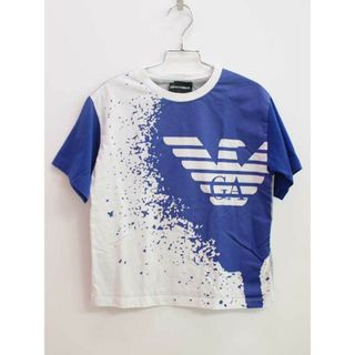 エンポリオアルマーニ(Emporio Armani)の【夏物 新入荷!】▽エンポリオアルマーニ/EMPORIO ARMANI▽118cm 半袖Tシャツ/半袖カットソー 白×ブルー系 '22年製【中古】子供服 キッズ kids 男の子 夏 tops 225042(Tシャツ/カットソー)