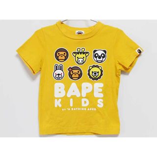 ベイプキッズ(BAPE KIDS)の【夏物 新入荷!】‡ベイプキッズ/エイプ/A BATHING APE/BAPE KIDS‡100cm 半袖Tシャツ/半袖カットソー 黄色【中古】子供服 キッズ kids 男の子 女の子 夏 tops 425042(Tシャツ/カットソー)