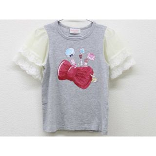 Shirley Temple - 【夏物 新入荷!】◇シャーリーテンプル/Shirley Temple◇120cm 半袖Tシャツ/半袖カットソー グレー×オフホワイト【中古】子供服 キッズ kids 女の子 夏 tops 415042