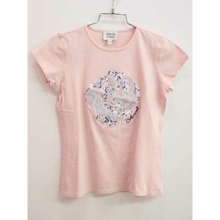 アルマーニ ジュニア(ARMANI JUNIOR)の【夏物 新入荷!】▽アルマーニ ジュニア/Armani Junior ▽130cm 半袖Tシャツ/半袖カットソー ピンク【中古】子供服 キッズ kids 女の子 夏 tops 225042(Tシャツ/カットソー)