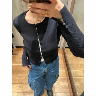 マウジー(moussy)のMOUSSY♡LOOP BUTTON KNIT カーディガン(カーディガン)