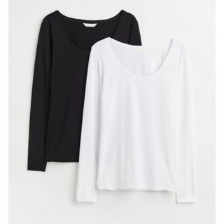 エイチアンドエム(H&M)のH&M ジャージートップス2枚セット(カットソー(長袖/七分))