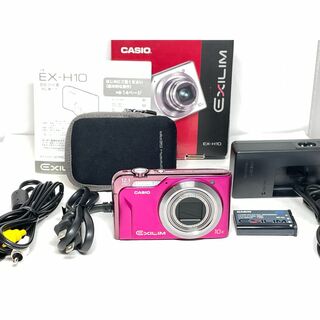 カシオ(CASIO)の元箱・ケース付き カシオ EXILIM EX-H10 ピンク(コンパクトデジタルカメラ)