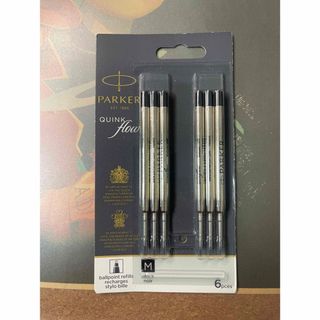 パーカー(Parker)の【正規品】Parker QUINKflow 替え芯 M(中字) 黒 6本セット(ペン/マーカー)